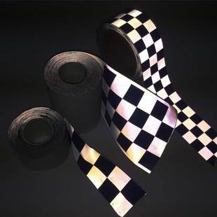 亮銀TC反光布印刷方格 安全警示服用方格反光帶